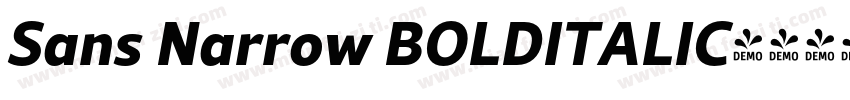 Sans Narrow BOLDITALIC字体转换